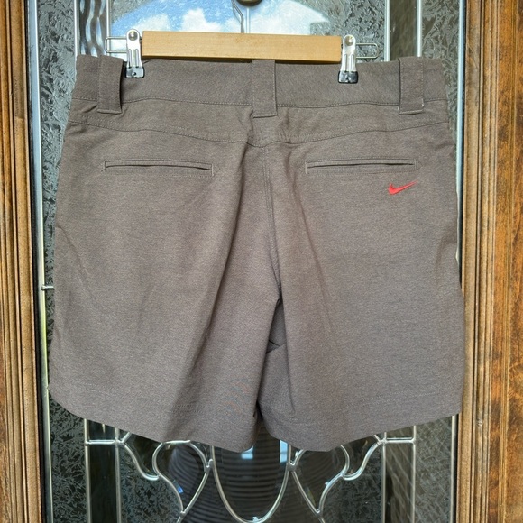 Nike Men's Charcoal Flat Front Shorts - Picture 4 of 7